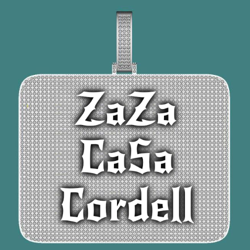 CUSTOM LETTER NECKLACE 3D BIG SQUARE