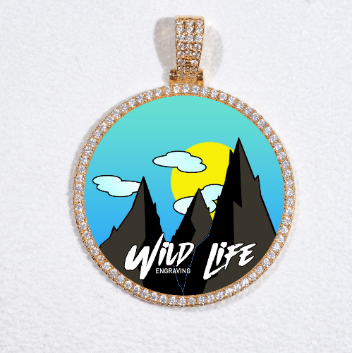 MEDIUM 3D CIRCLE CUSTOM PICTURE PENDANT