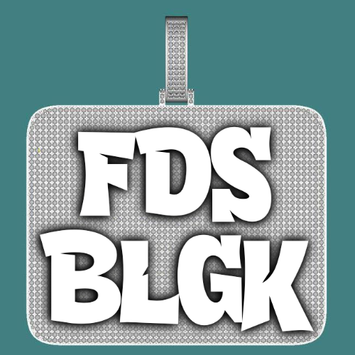 CUSTOM LETTER NECKLACE 3D BIG SQUARE