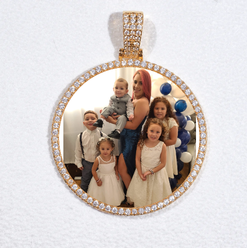 MEDIUM 3D CIRCLE CUSTOM PICTURE PENDANT