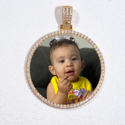 MEDIUM 3D CIRCLE CUSTOM PICTURE PENDANT