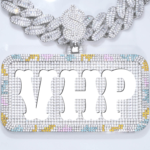 CUSTOM LETTER NECKLACE 3D COLORFUL SQUARE