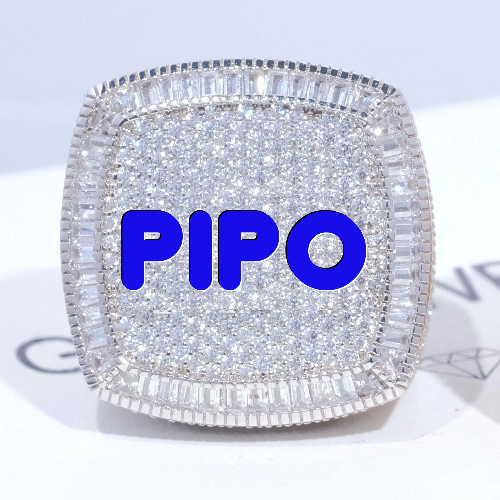 CUSTOM LETTER 3D ICED RING