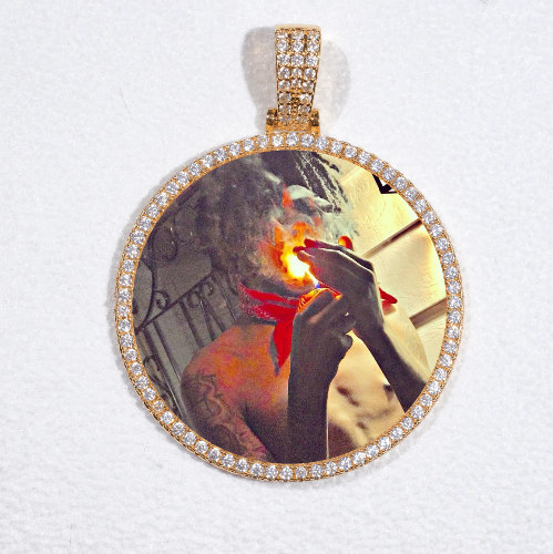 MEDIUM 3D CIRCLE CUSTOM PICTURE PENDANT