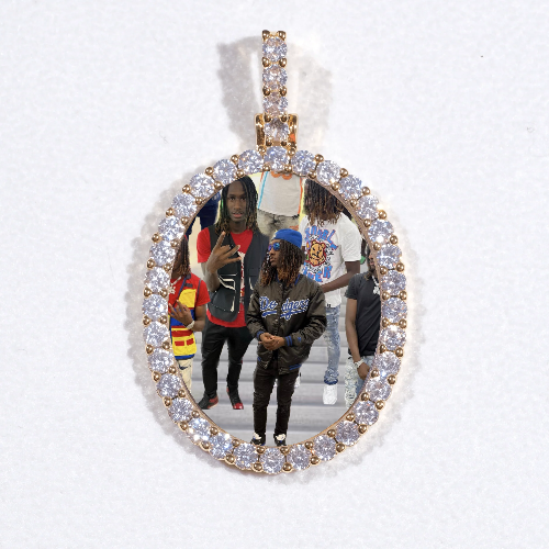 3D Oval Custom Picture Pendant