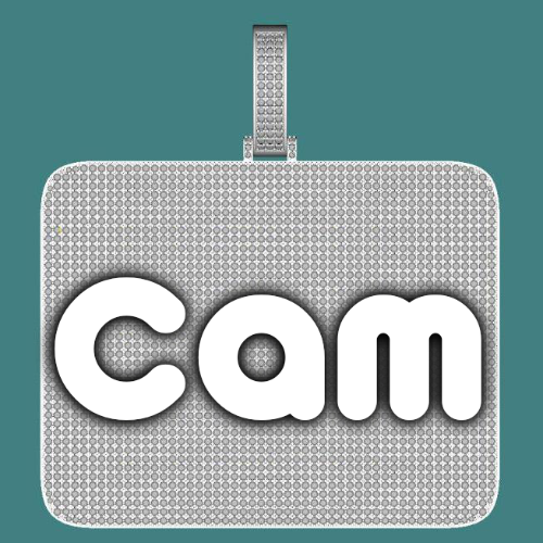 CUSTOM LETTER NECKLACE 3D BIG SQUARE