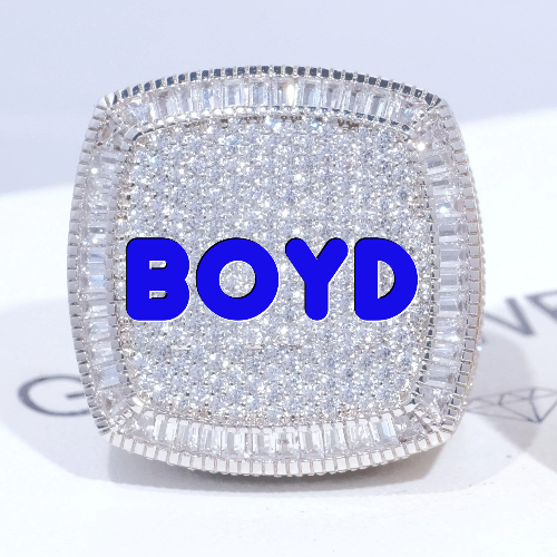 CUSTOM LETTER 3D ICED RING