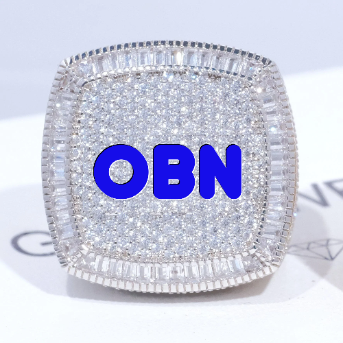 CUSTOM LETTER 3D ICED RING