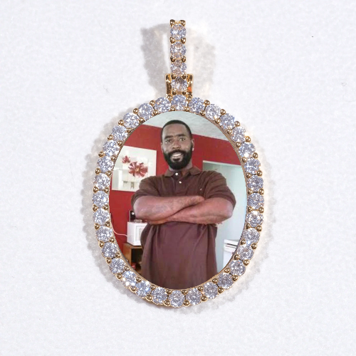 3D Oval Custom Picture Pendant