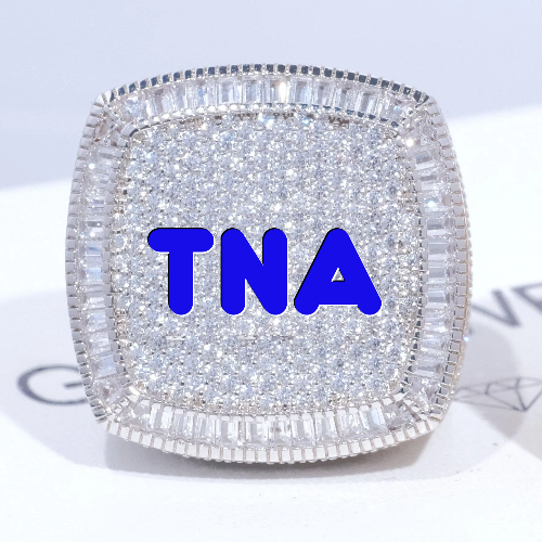 CUSTOM LETTER 3D ICED RING