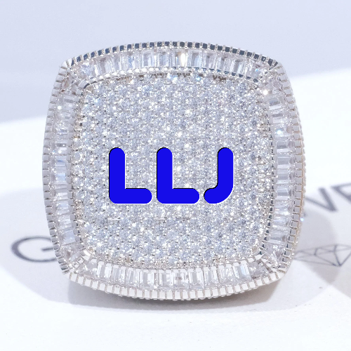 CUSTOM LETTER 3D ICED RING