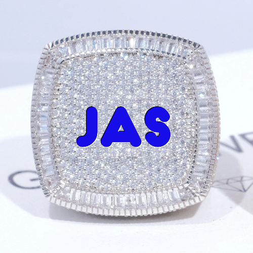CUSTOM LETTER 3D ICED RING