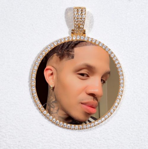 MEDIUM 3D CIRCLE CUSTOM PICTURE PENDANT