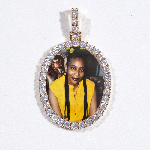 3D Oval Custom Picture Pendant