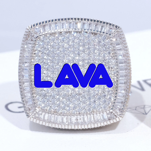 CUSTOM LETTER 3D ICED RING