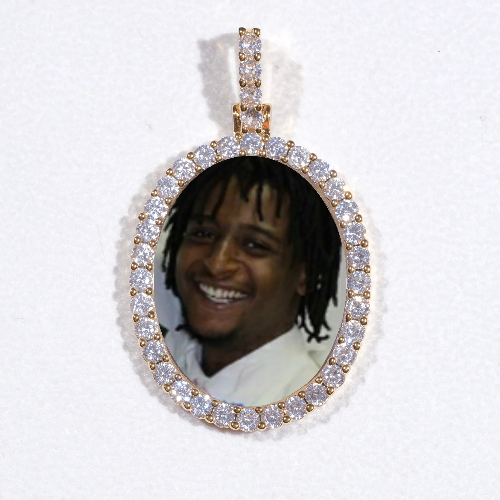 3D Oval Custom Picture Pendant