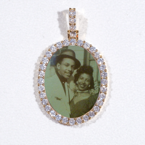 3D Oval Custom Picture Pendant