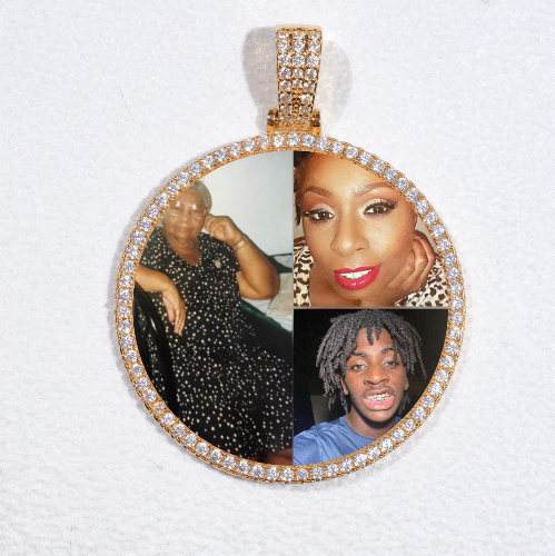 MEDIUM 3D CIRCLE CUSTOM PICTURE PENDANT