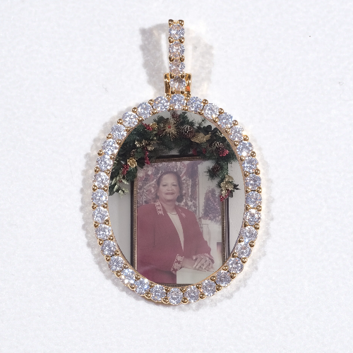 3D Oval Custom Picture Pendant