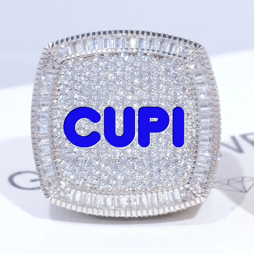 CUSTOM LETTER 3D ICED RING