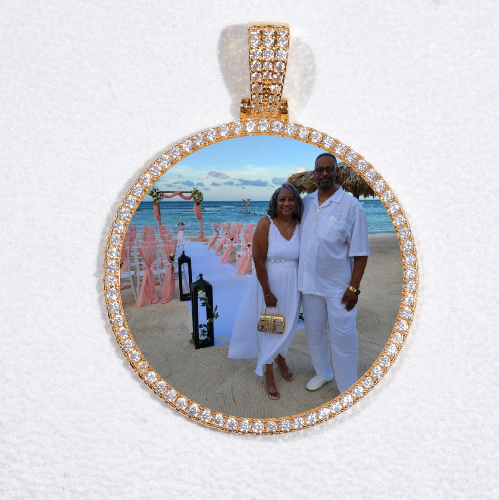 MEDIUM 3D CIRCLE CUSTOM PICTURE PENDANT