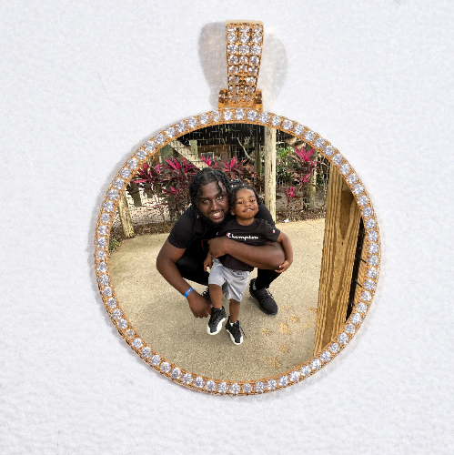 MEDIUM 3D CIRCLE CUSTOM PICTURE PENDANT