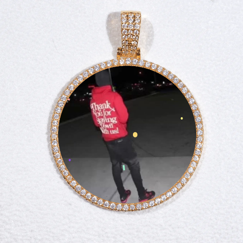 MEDIUM 3D CIRCLE CUSTOM PICTURE PENDANT