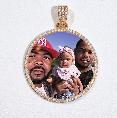 MEDIUM 3D CIRCLE CUSTOM PICTURE PENDANT