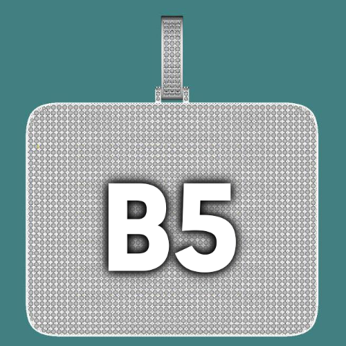 CUSTOM LETTER NECKLACE 3D BIG SQUARE