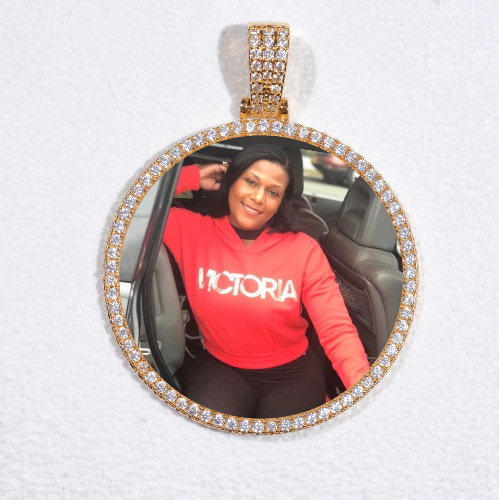 MEDIUM 3D CIRCLE CUSTOM PICTURE PENDANT