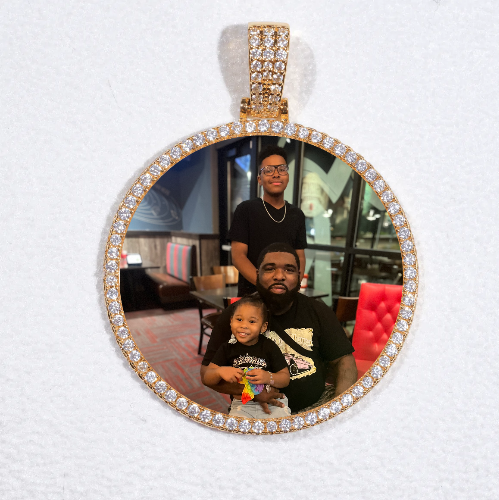 MEDIUM 3D CIRCLE CUSTOM PICTURE PENDANT