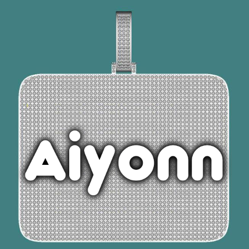 CUSTOM LETTER NECKLACE 3D BIG SQUARE