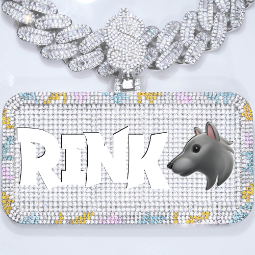 CUSTOM LETTER NECKLACE 3D COLORFUL SQUARE