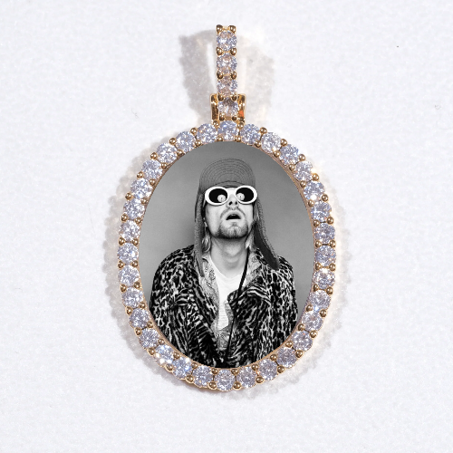 3D Oval Custom Picture Pendant