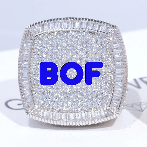 CUSTOM LETTER 3D ICED RING