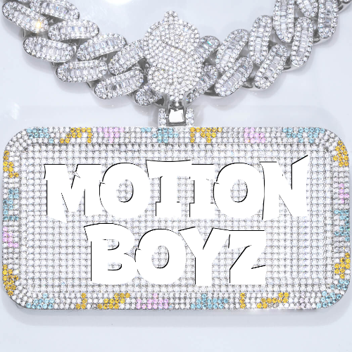 CUSTOM LETTER NECKLACE 3D COLORFUL SQUARE