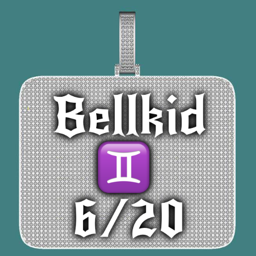 CUSTOM LETTER NECKLACE 3D BIG SQUARE