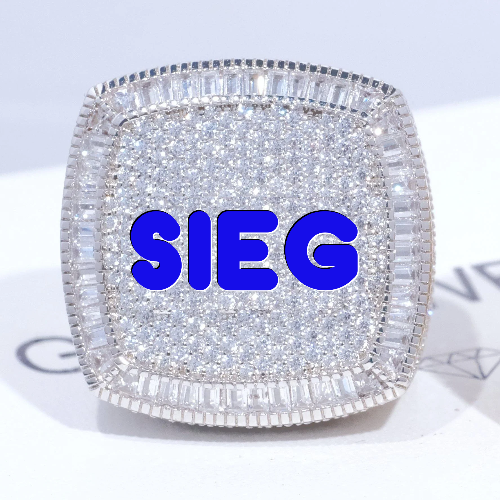 CUSTOM LETTER 3D ICED RING