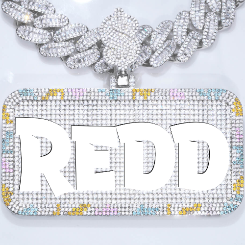 CUSTOM LETTER NECKLACE 3D COLORFUL SQUARE