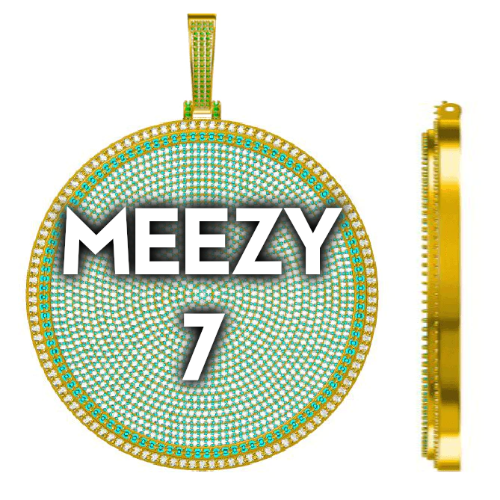 CUSTOM LETTER NECKLACE 3D BIG DISC