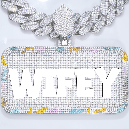 CUSTOM LETTER NECKLACE 3D COLORFUL SQUARE