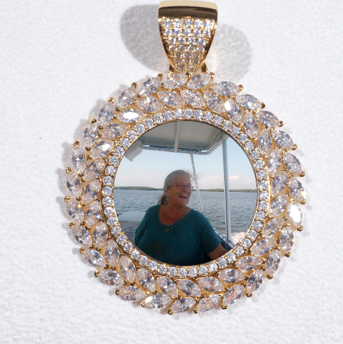 Large 3D Wheat Ear Custom Picture Pendant