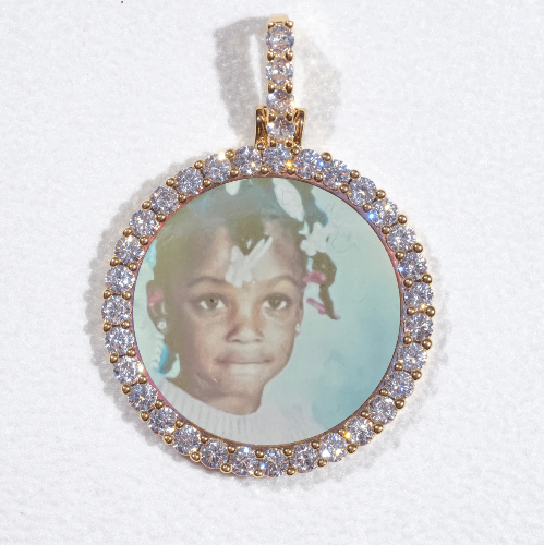3D CIRCLE CUSTOM PICTURE PENDANT SMALL SIZE
