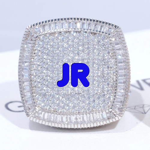CUSTOM LETTER 3D ICED RING