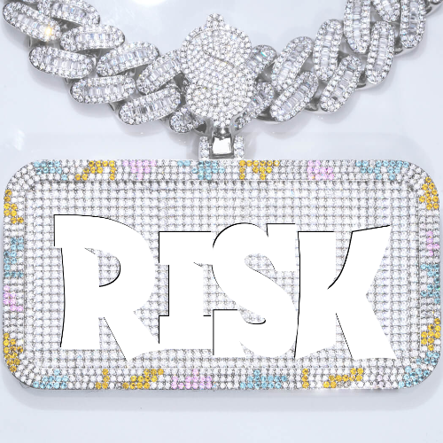 CUSTOM LETTER NECKLACE 3D COLORFUL SQUARE