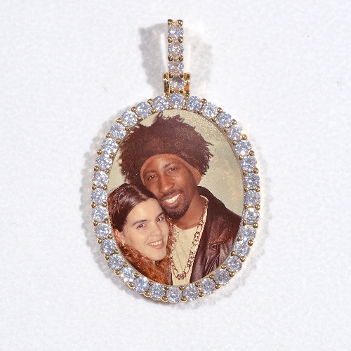 3D Oval Custom Picture Pendant