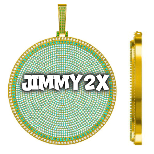 CUSTOM LETTER NECKLACE 3D BIG DISC