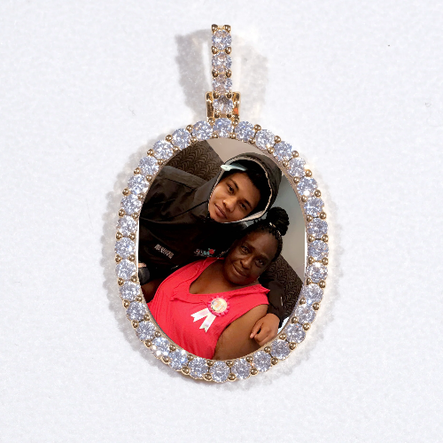 3D Oval Custom Picture Pendant