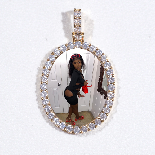 3D Oval Custom Picture Pendant