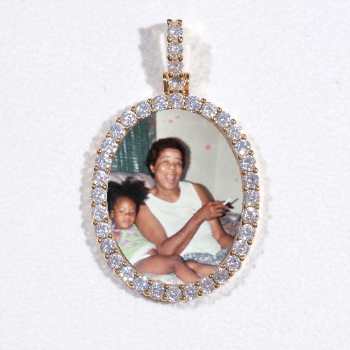 3D Oval Custom Picture Pendant